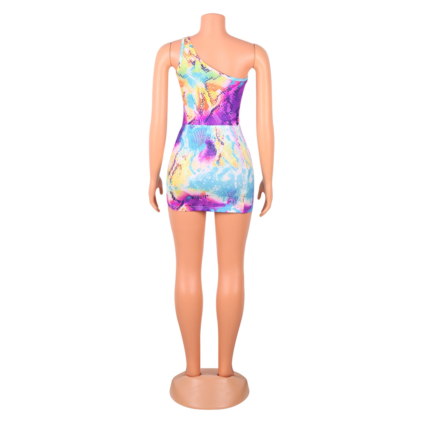 Sexy Printed One-Piece Swimsuit Two-Piece Club Dress Suit