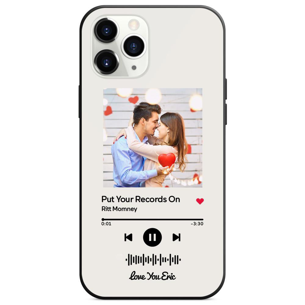 Custom Scannable Music Code Glass iPhone Cases w/ Pictures