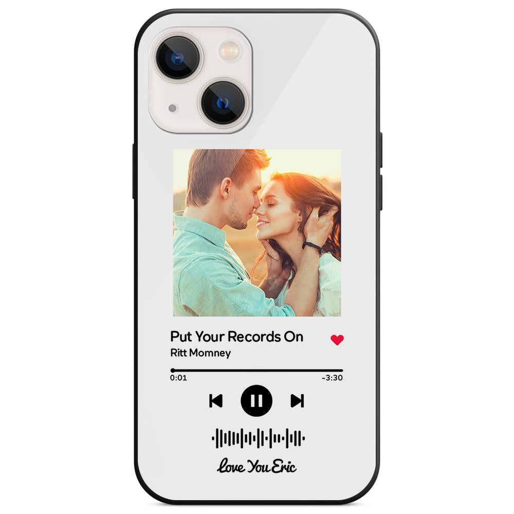 Custom Scannable Music Code Glass iPhone Cases w/ Pictures