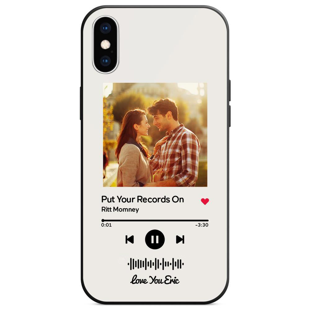 Custom Scannable Music Code Glass iPhone Cases w/ Pictures