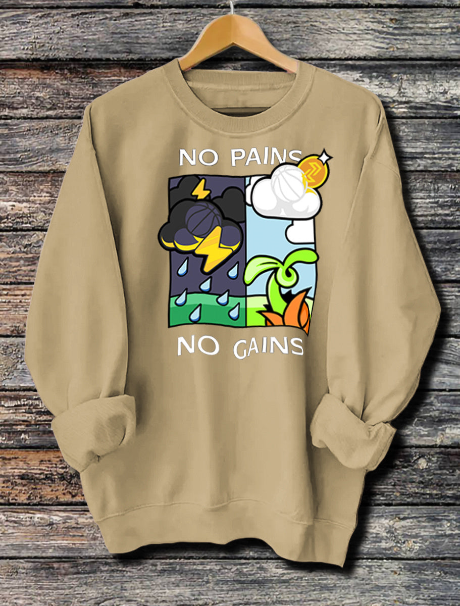 Women Fashion Long Sleeved Printed Pullover Sweatshirts