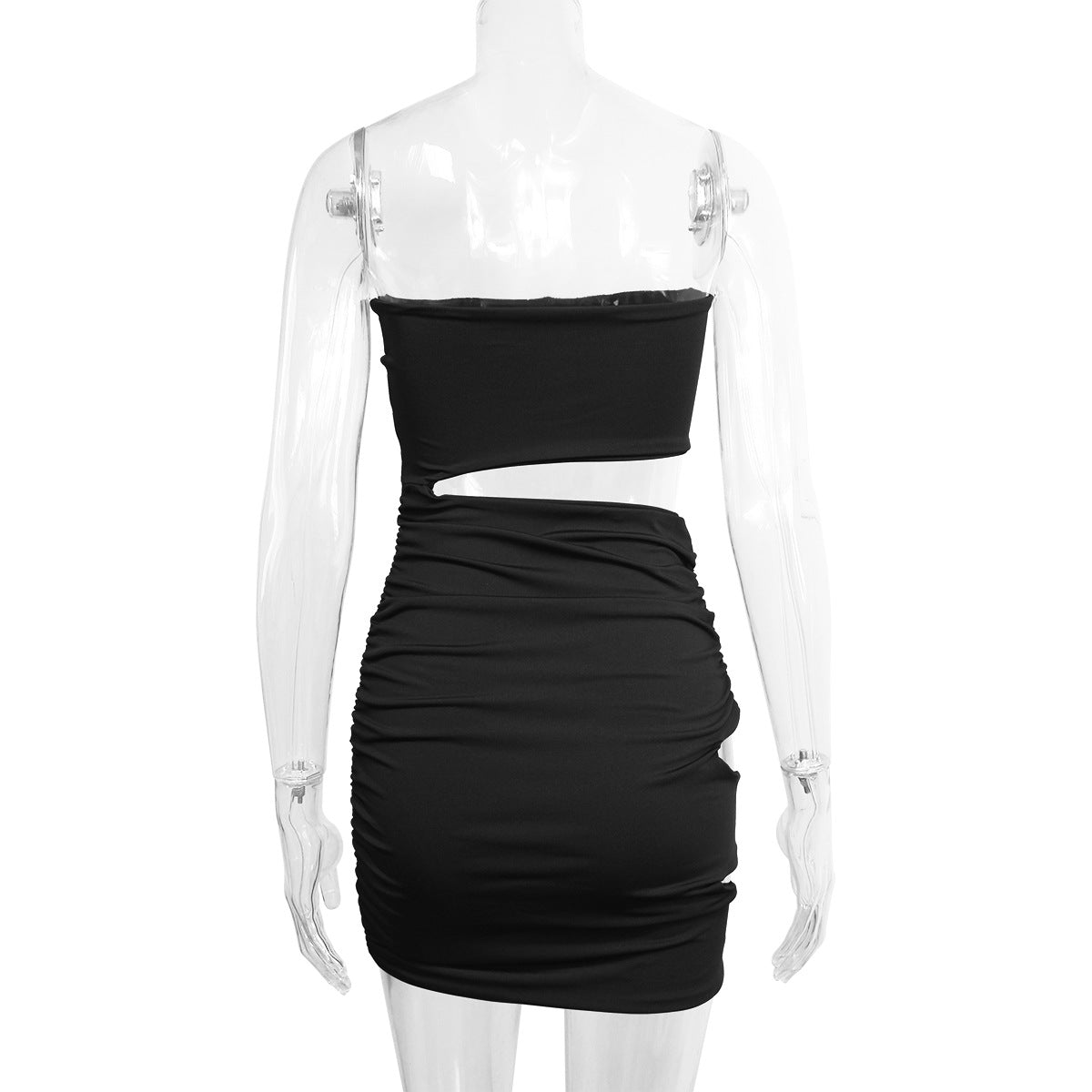 Women's Hollow Out Waist Fashion Tube Tops Night Party Dress