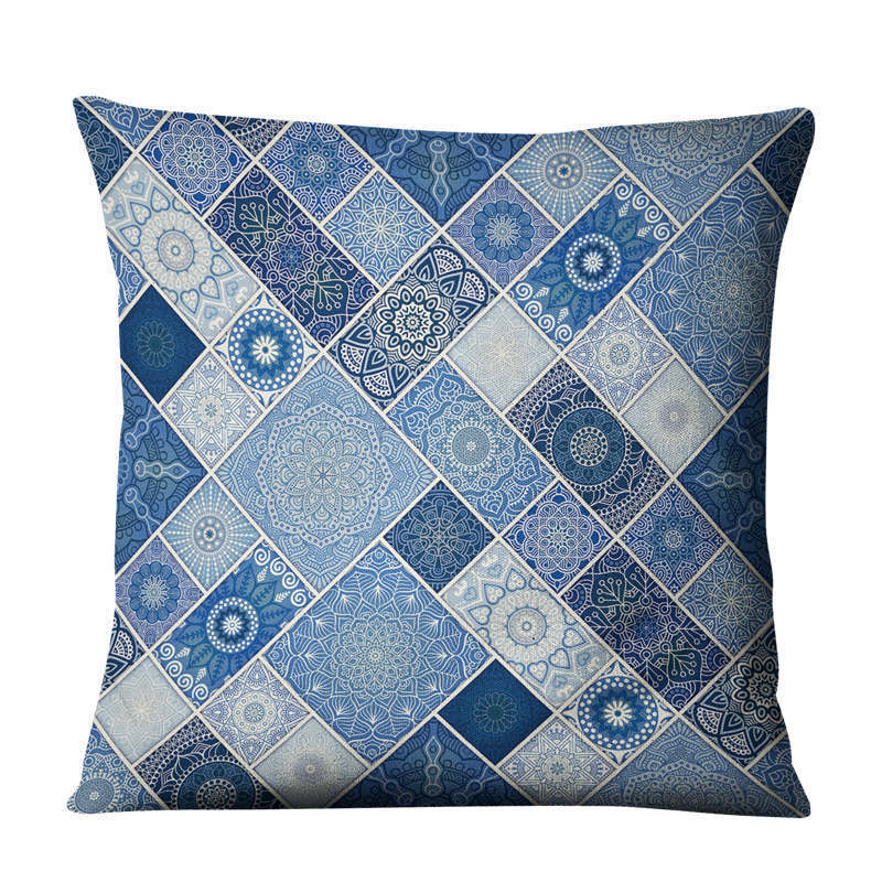 Home Decor Linen Prints Pillowcase Cushion Sofa Cover
