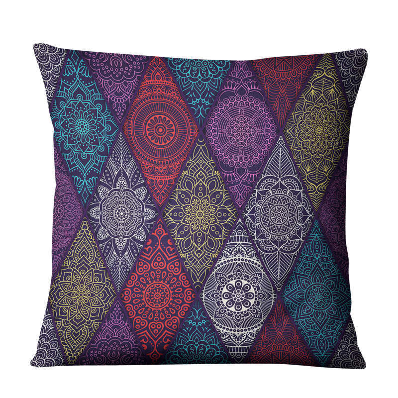 Home Decor Linen Prints Pillowcase Cushion Sofa Cover