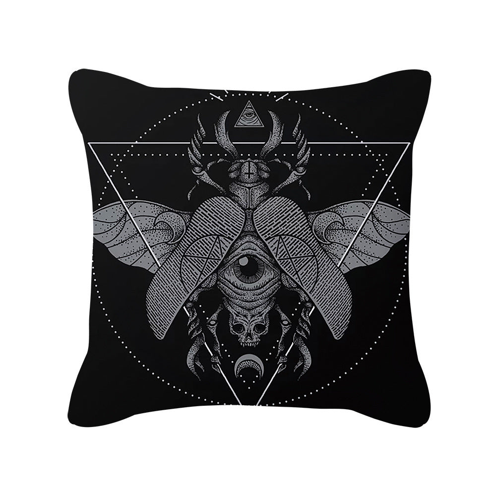Home Decor Creative Skull Print Square Pillowcase Cushion Cover