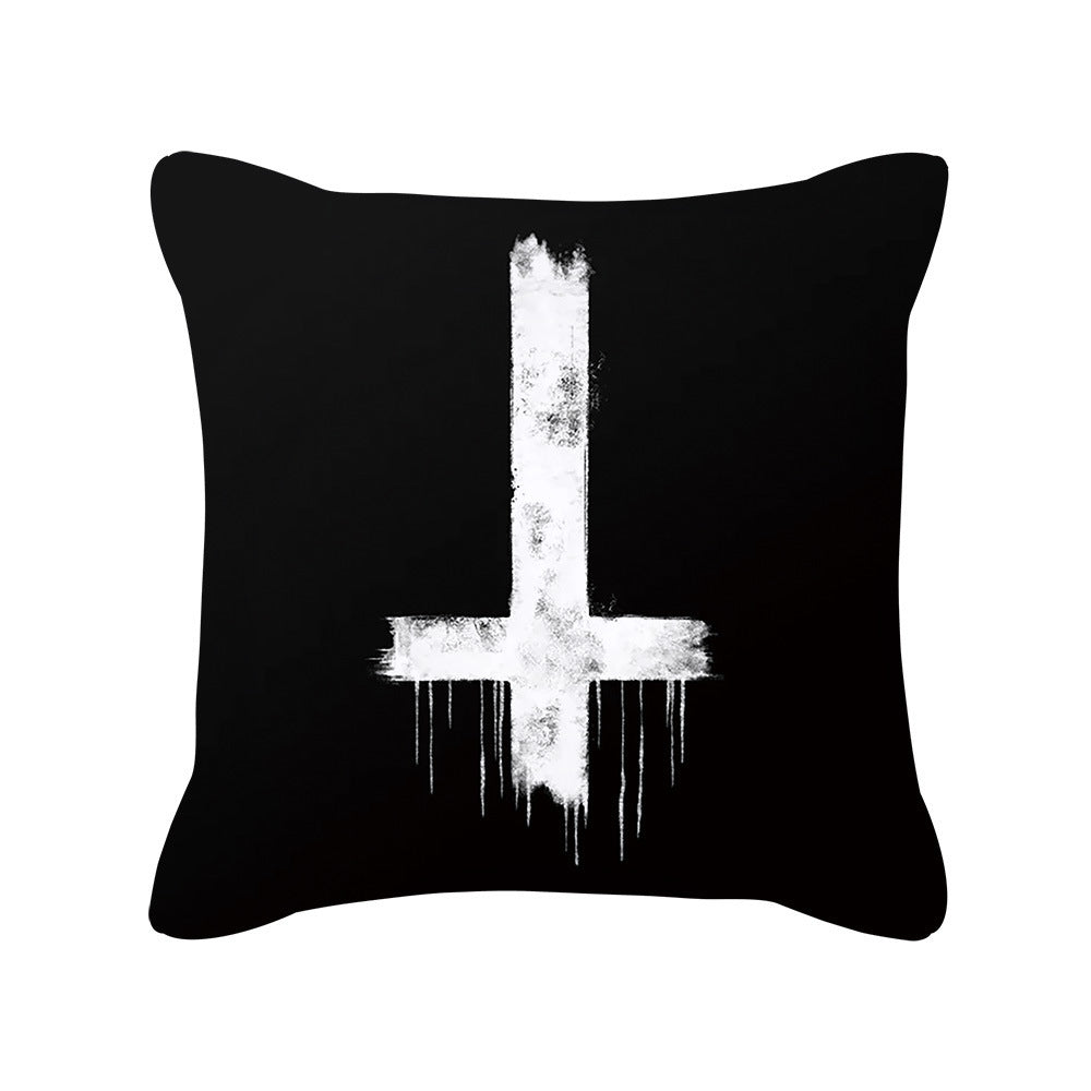 Home Decor Creative Skull Print Square Pillowcase Cushion Cover