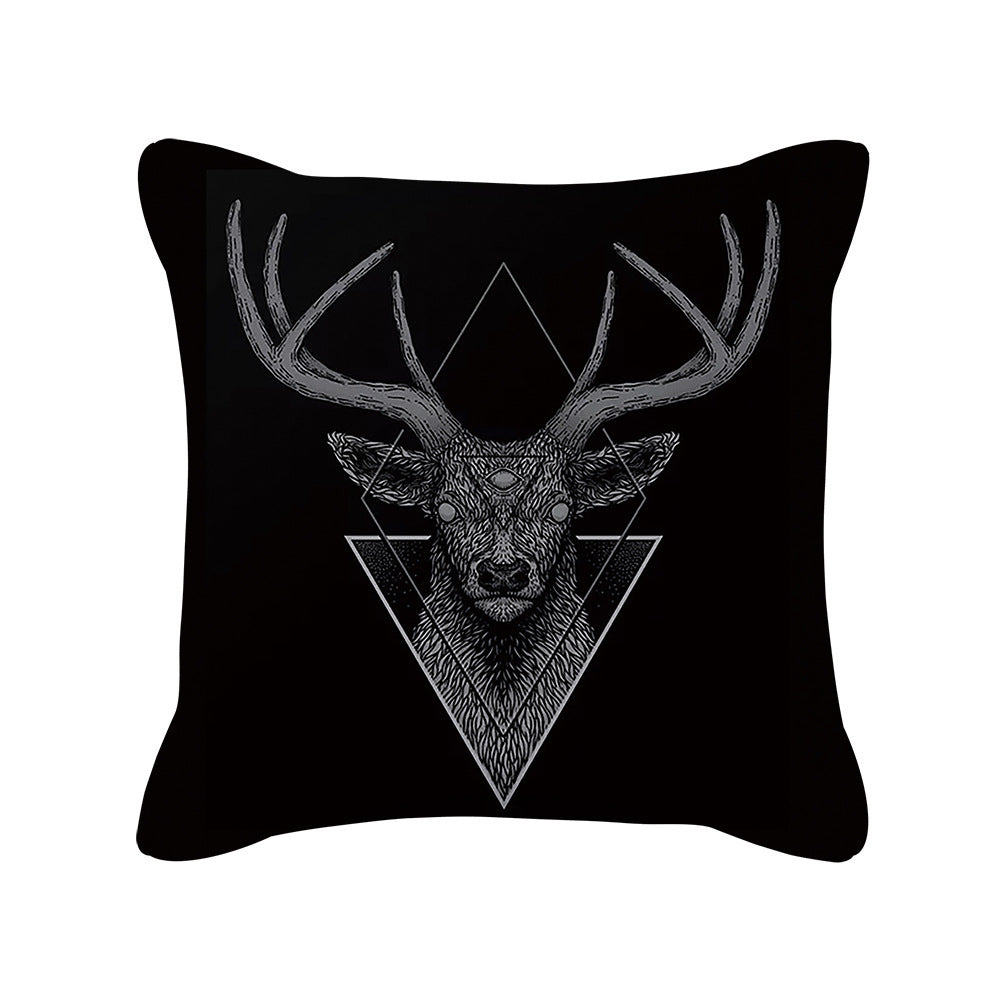 Home Decor Creative Skull Print Square Pillowcase Cushion Cover