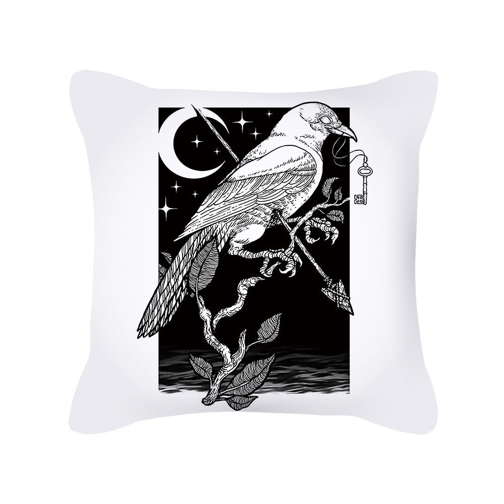 Home Decor Creative Skull Print Square Pillowcase Cushion Cover