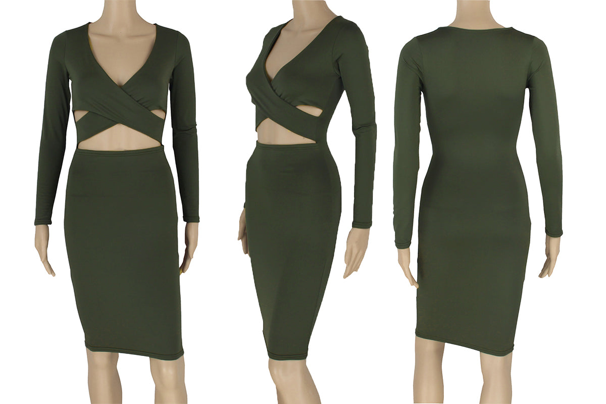 Sexy Women Slim Bodycon Fashion Long Sleeve Nightclub Short Party Dress