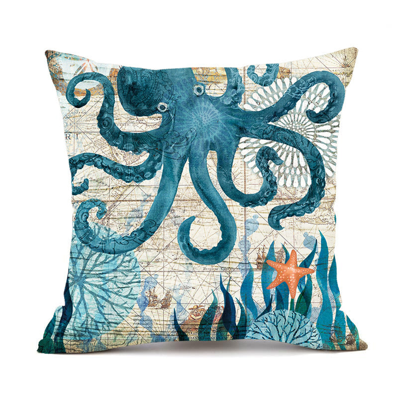 Cushion Covers Sea Turtle Printed Throw Pillowcase Cases Home Decor