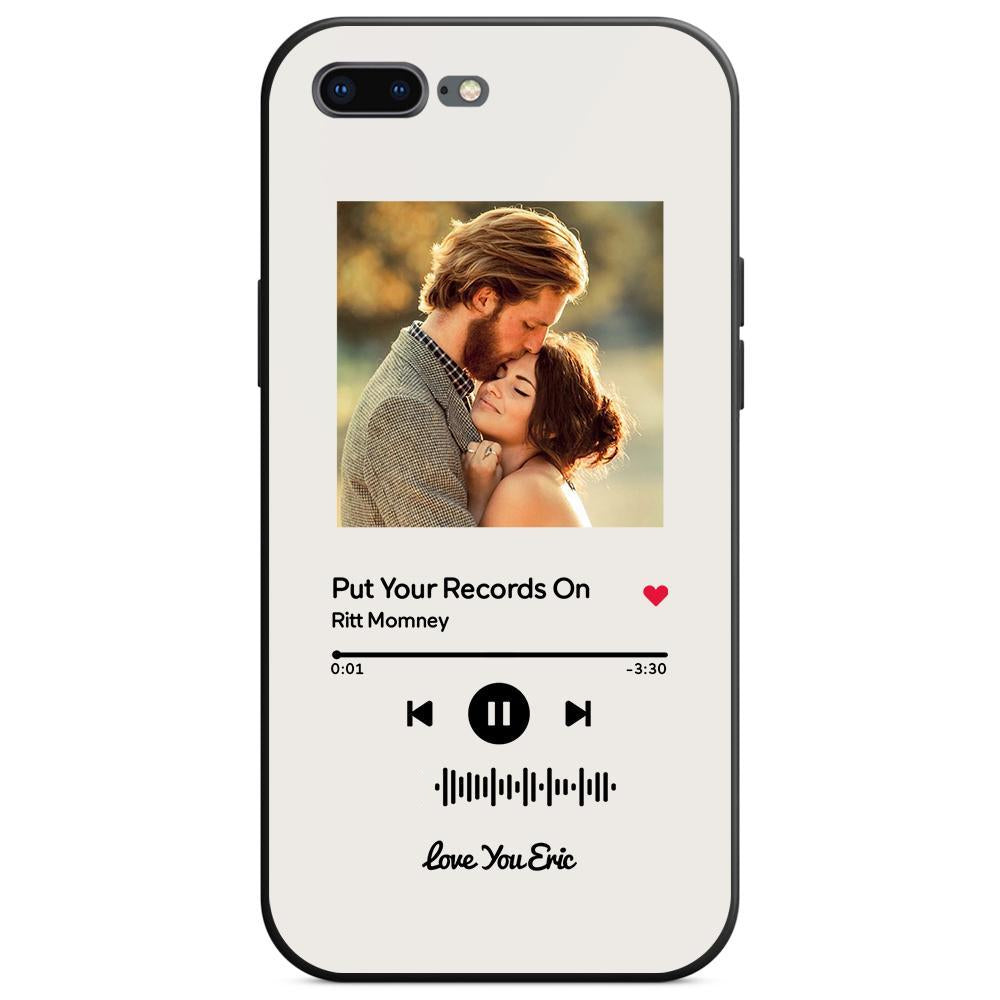 Custom Scannable Music Code Glass iPhone Cases w/ Pictures