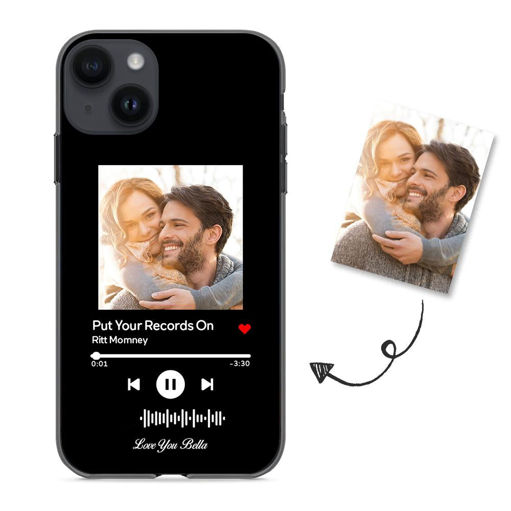 Custom Scannable Music Code Glass iPhone Cases w/ Pictures