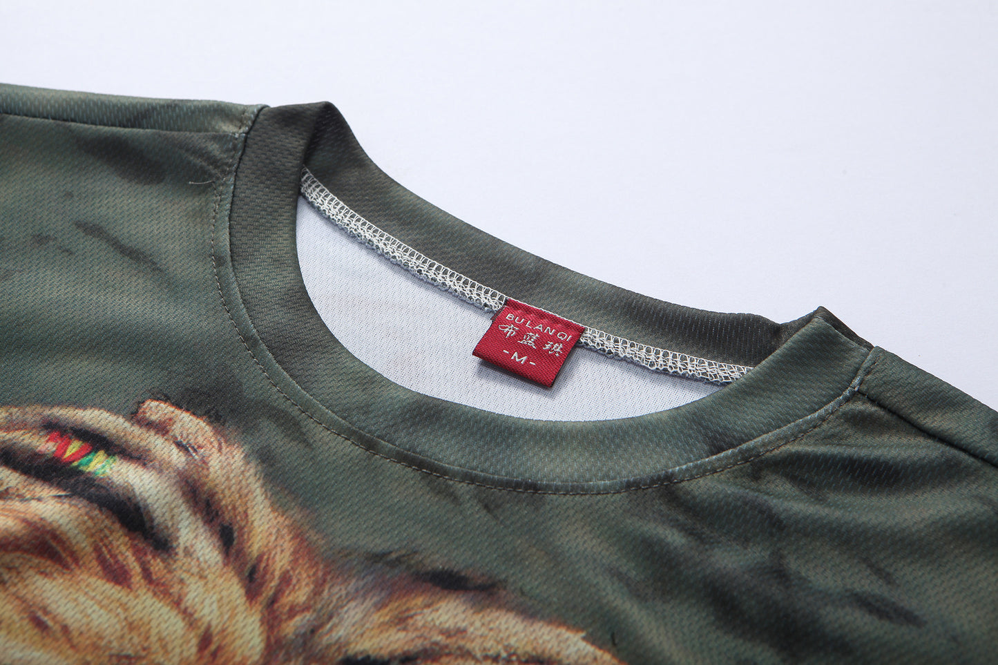 Men Fashion 3D Printing lions Short sleeved T-shirt Tops Tees