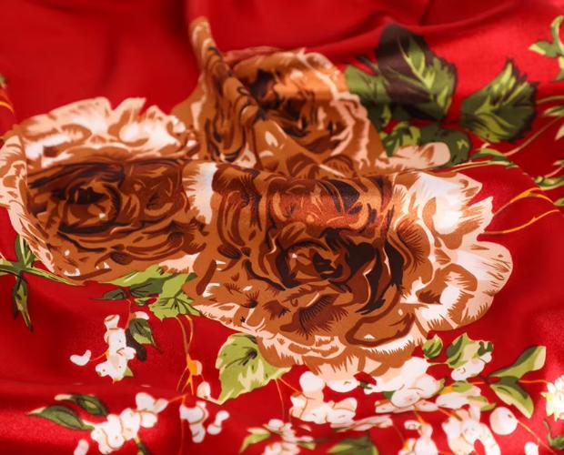 90cm Women Four Seasons Square Silk Satin Bandana Wrap Shawl Scarves Scarfs gpk2