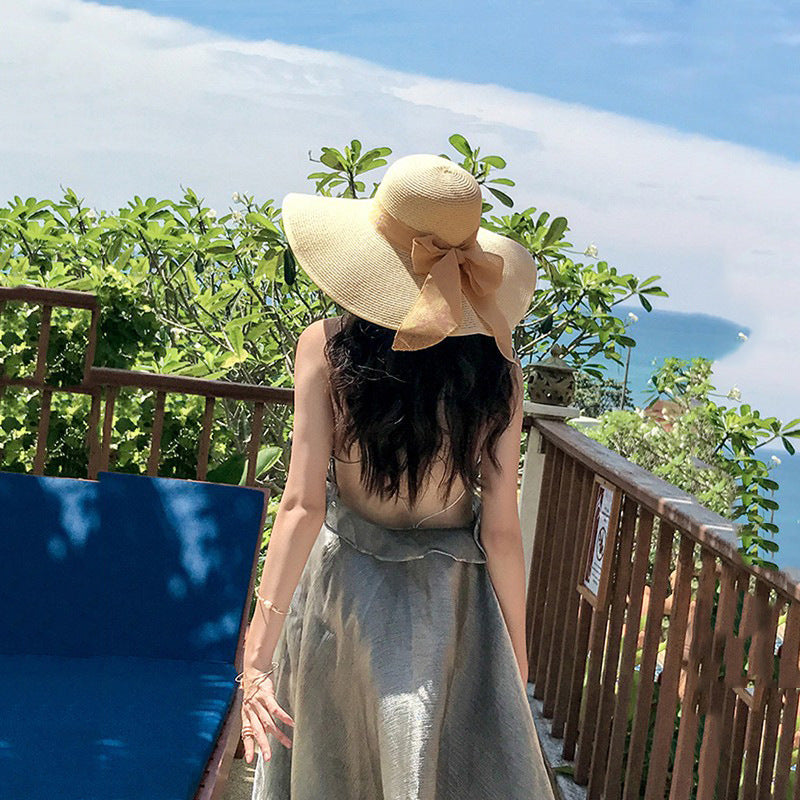 Women's Seaside Summer Vacation Foldable Sun Wide Brim Hat