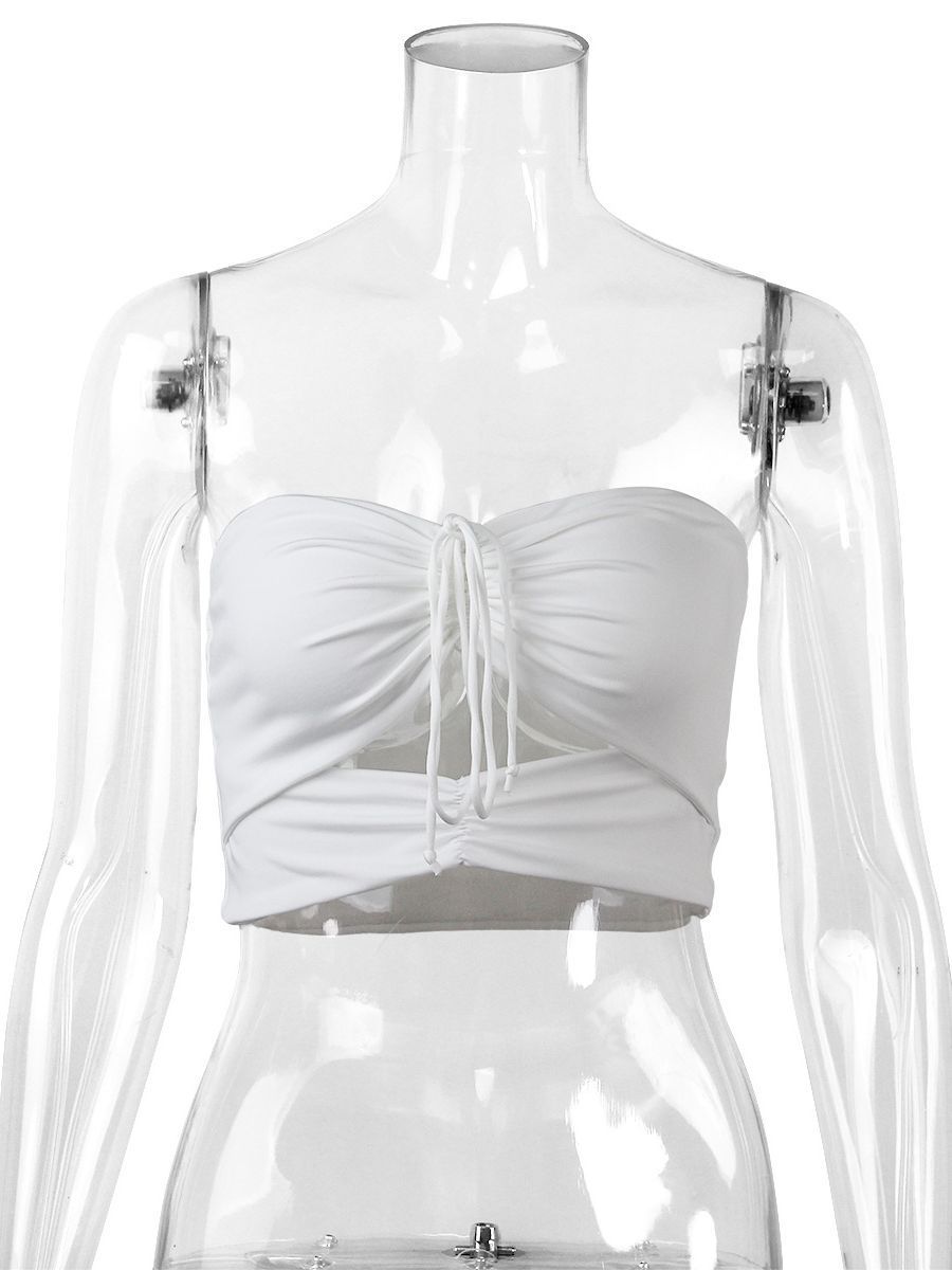 Women Boob Wrap Sexy Cutout Mini Party Crop Tops