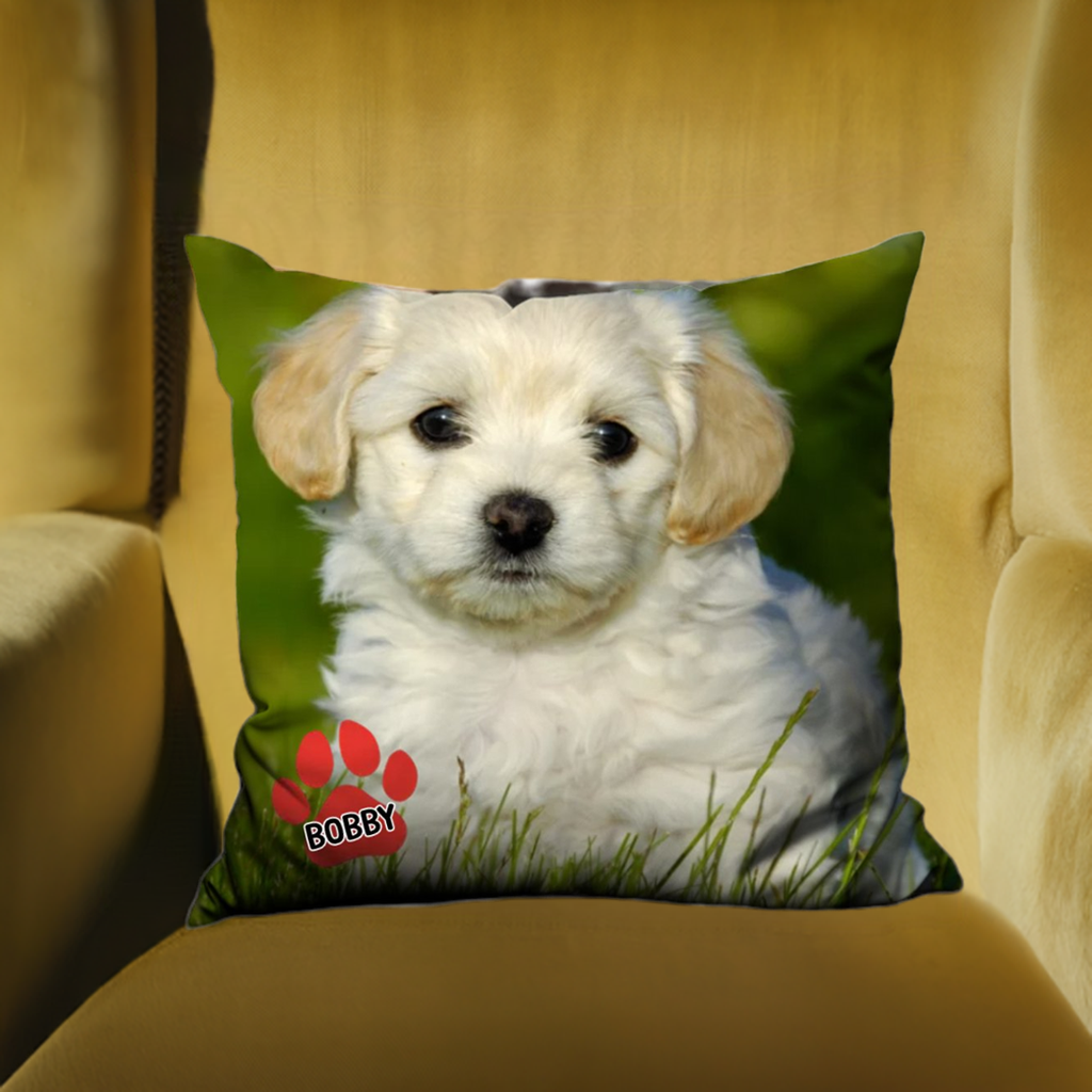 1 Single Print Dog Cat Lover - Pet's Face on A Personalized Pillow Gift Memory