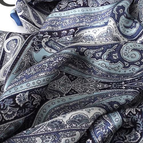 Women Design Square Silk Satin Scarf Flower Prints Bandana Scarves