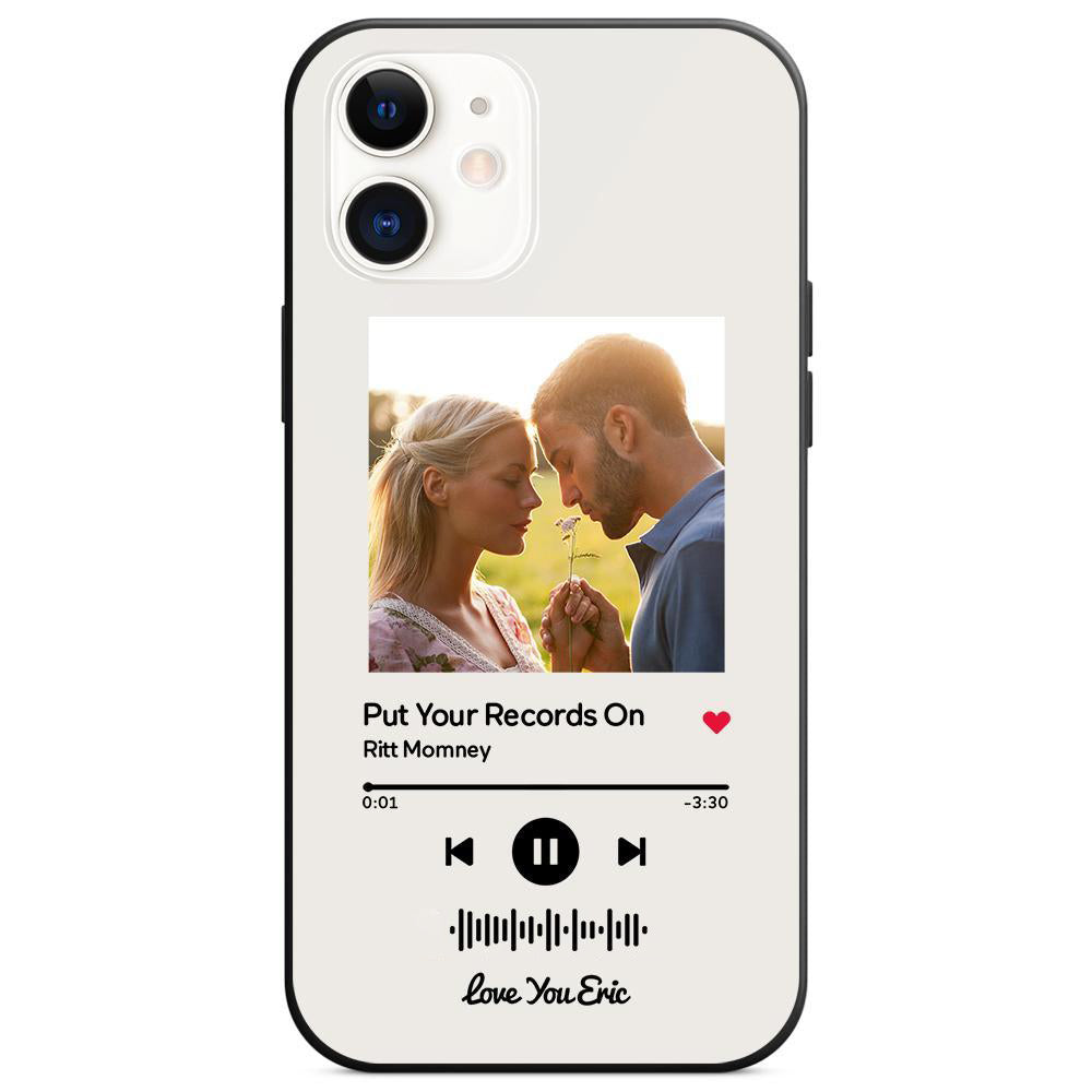 Custom Scannable Music Code Glass iPhone Cases w/ Pictures
