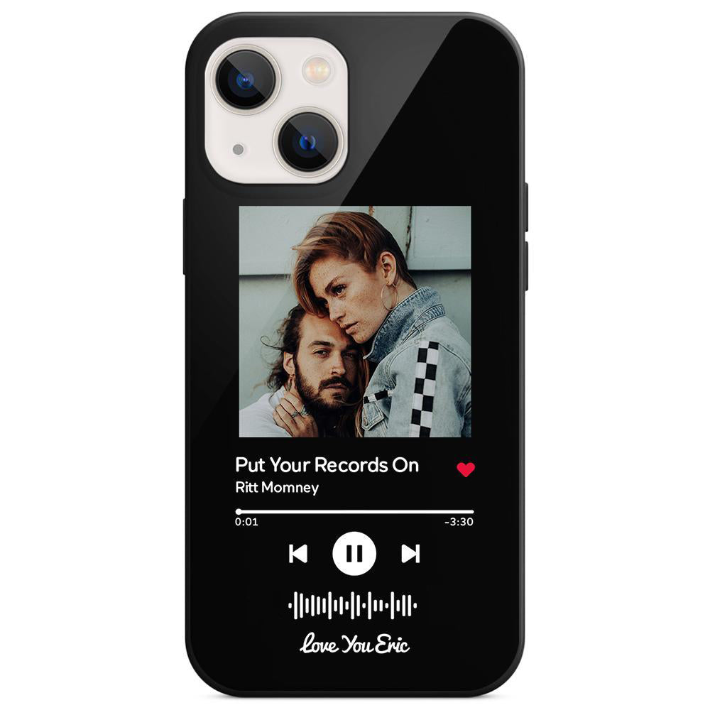 Custom Scannable Music Code Glass iPhone Cases w/ Pictures
