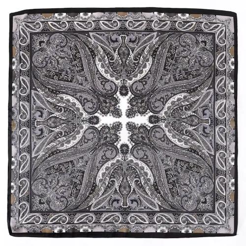 Women Design Square Silk Satin Scarf Flower Prints Bandana Scarves