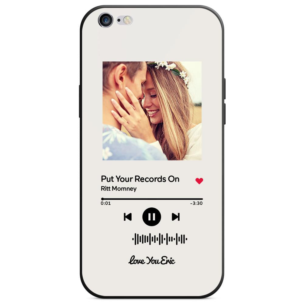 Custom Scannable Music Code Glass iPhone Cases w/ Pictures