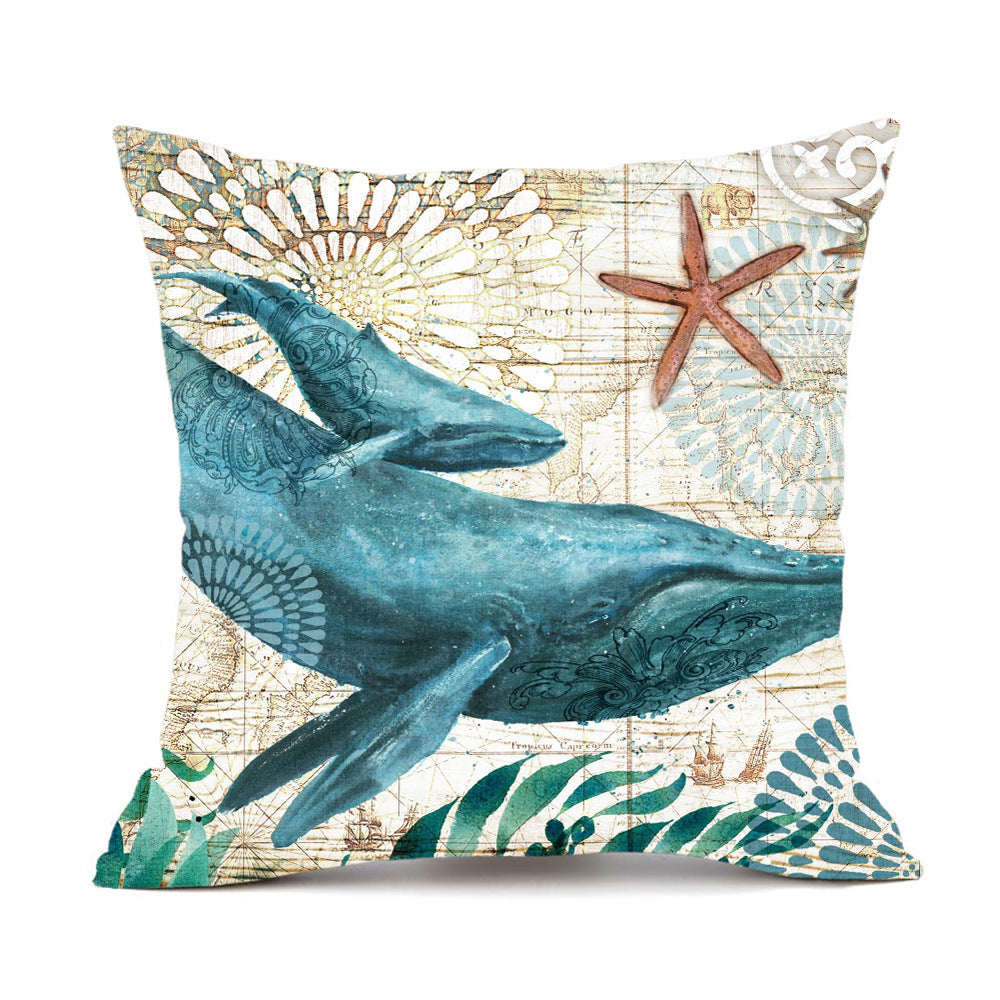 Cushion Covers Sea Turtle Printed Throw Pillowcase Cases Home Decor