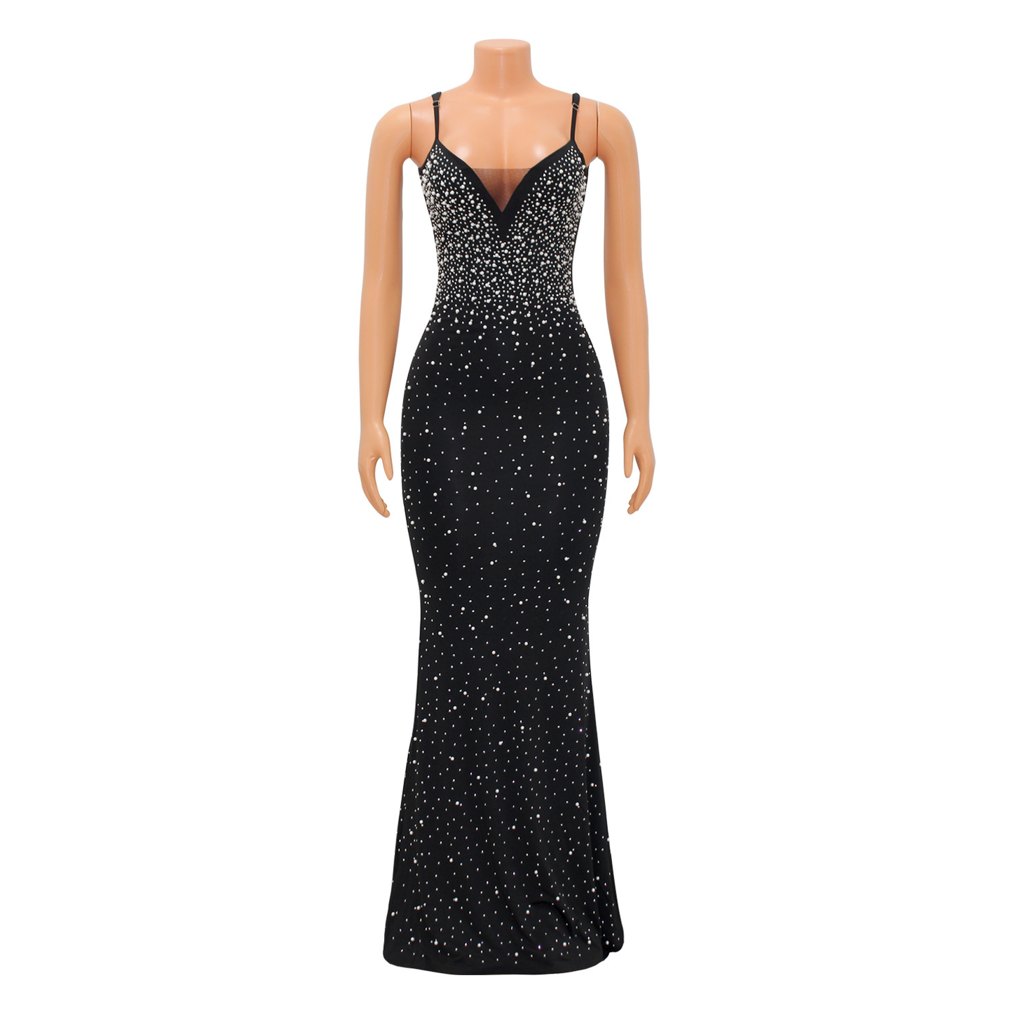 Sexy Fashion Night Club Hot-drilled Beaded Suspender Party Dress