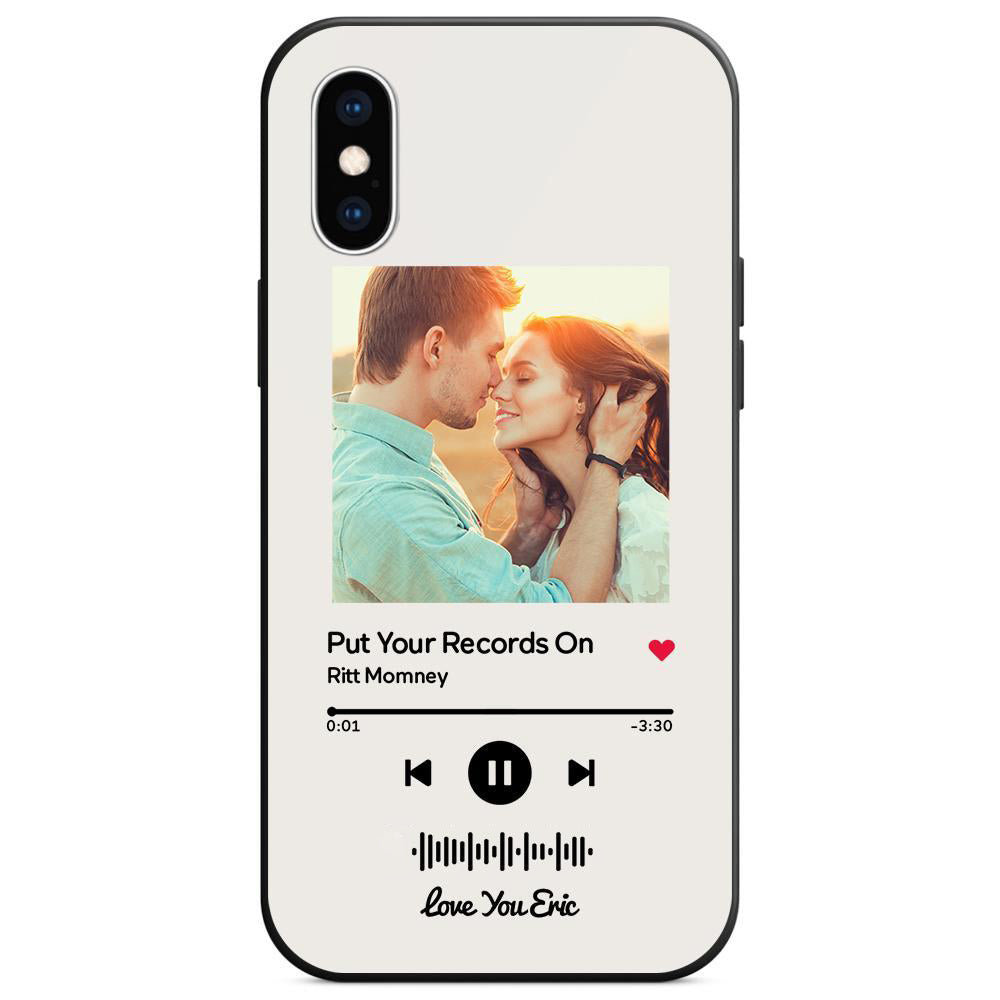 Custom Scannable Music Code Glass iPhone Cases w/ Pictures