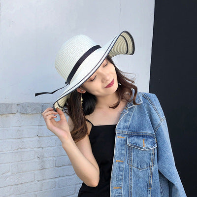 Women's Seaside Summer Vacation Foldable Sun Wide Brim Hat