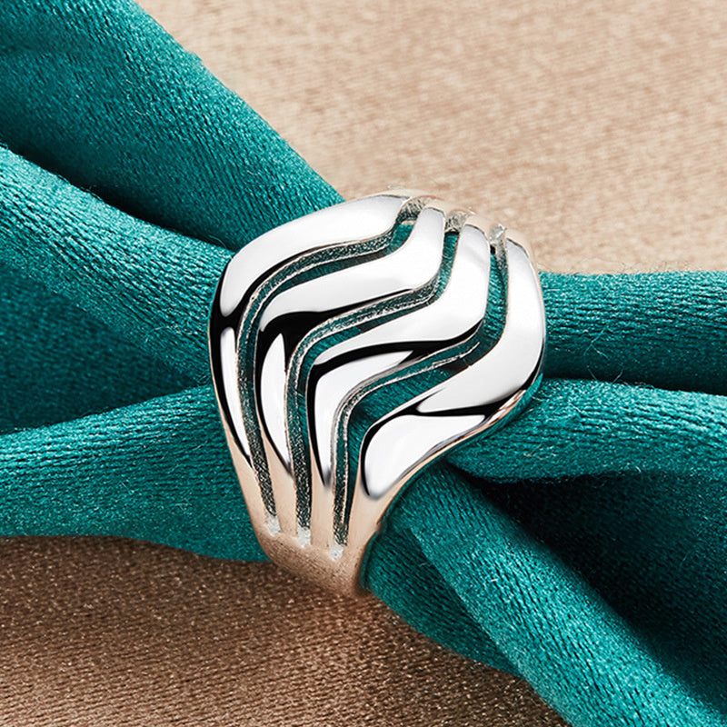 Women Fashion Silver Minimalist Geometric Rings
