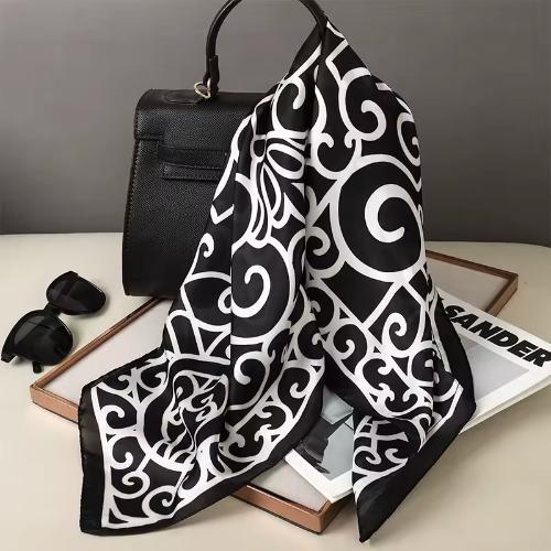 Women Fashion Square Small Silk Satin Scarf Design Printed Bandana Scarves