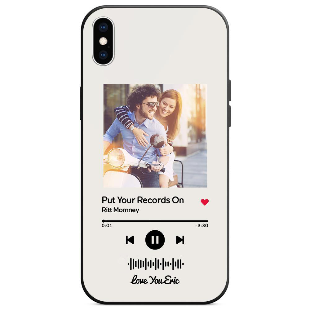 Custom Scannable Music Code Glass iPhone Cases w/ Pictures