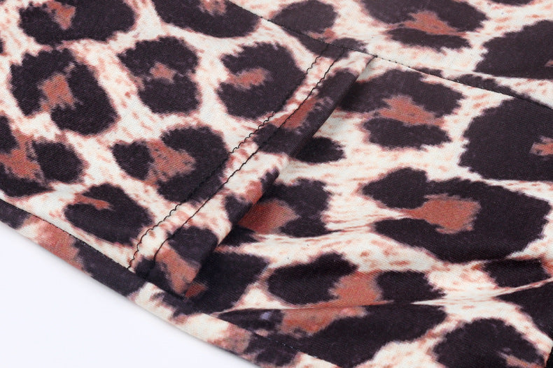 Sexy Women Hip Lifting Leopard Yoga Leggings Pants