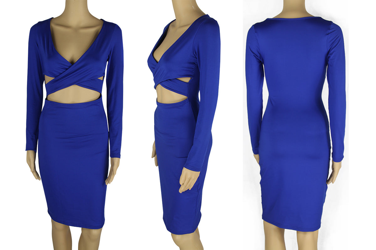 Sexy Women Slim Bodycon Fashion Long Sleeve Nightclub Short Party Dress