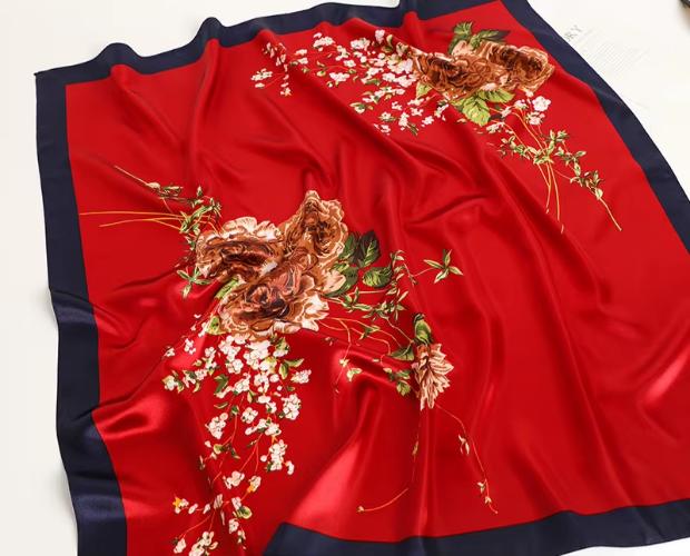 90cm Women Four Seasons Square Silk Satin Bandana Wrap Shawl Scarves Scarfs gpk2