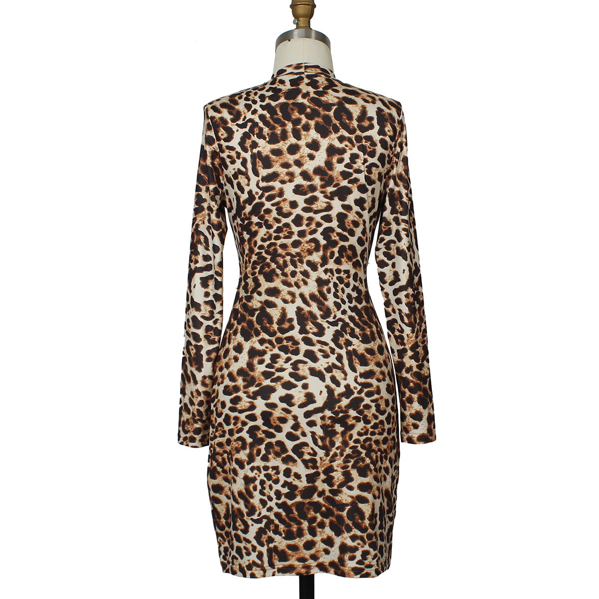 Sexy Fashion Skirt Leopard Printed Lace-up Nightclub Party Dress