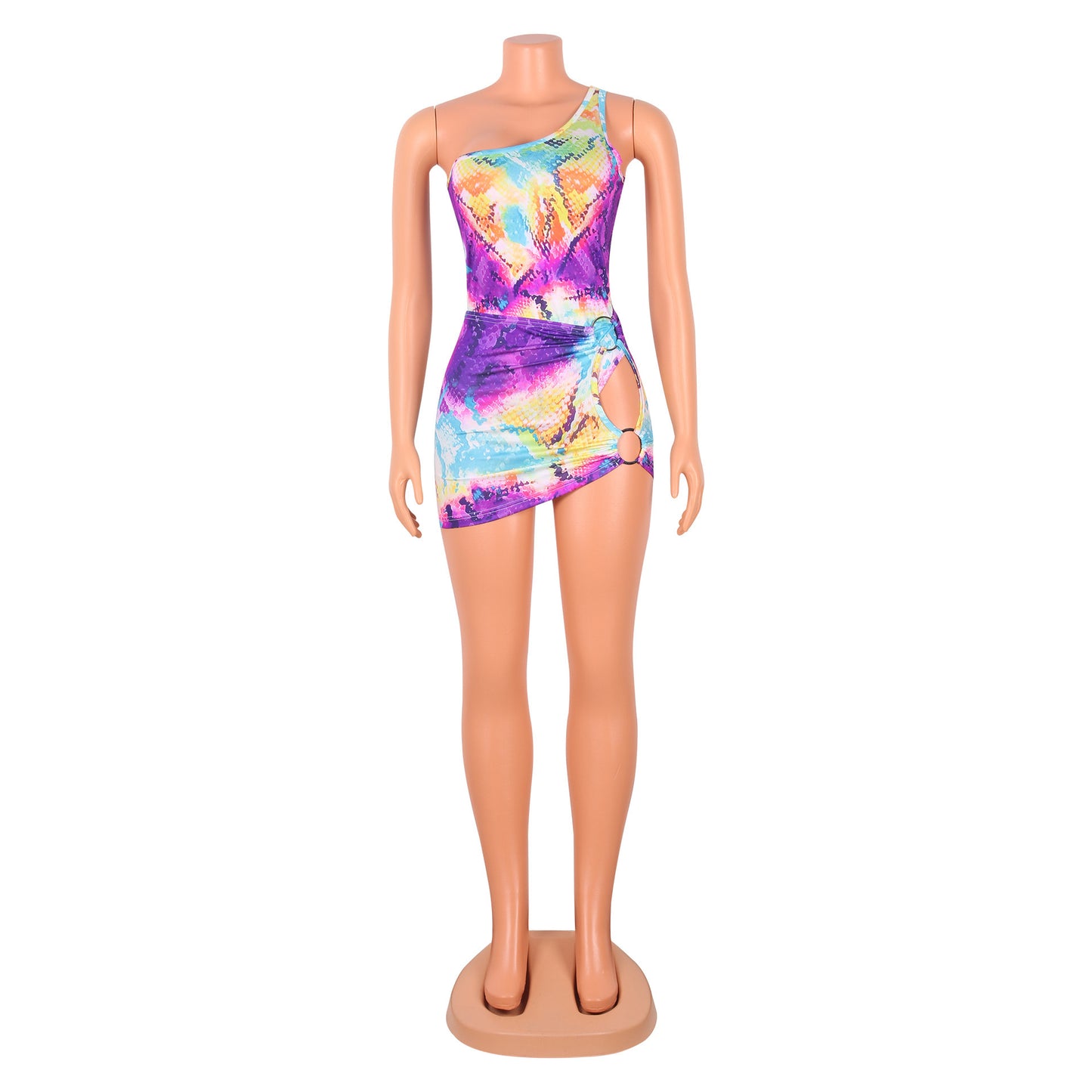 Sexy Printed One-Piece Swimsuit Two-Piece Club Dress Suit