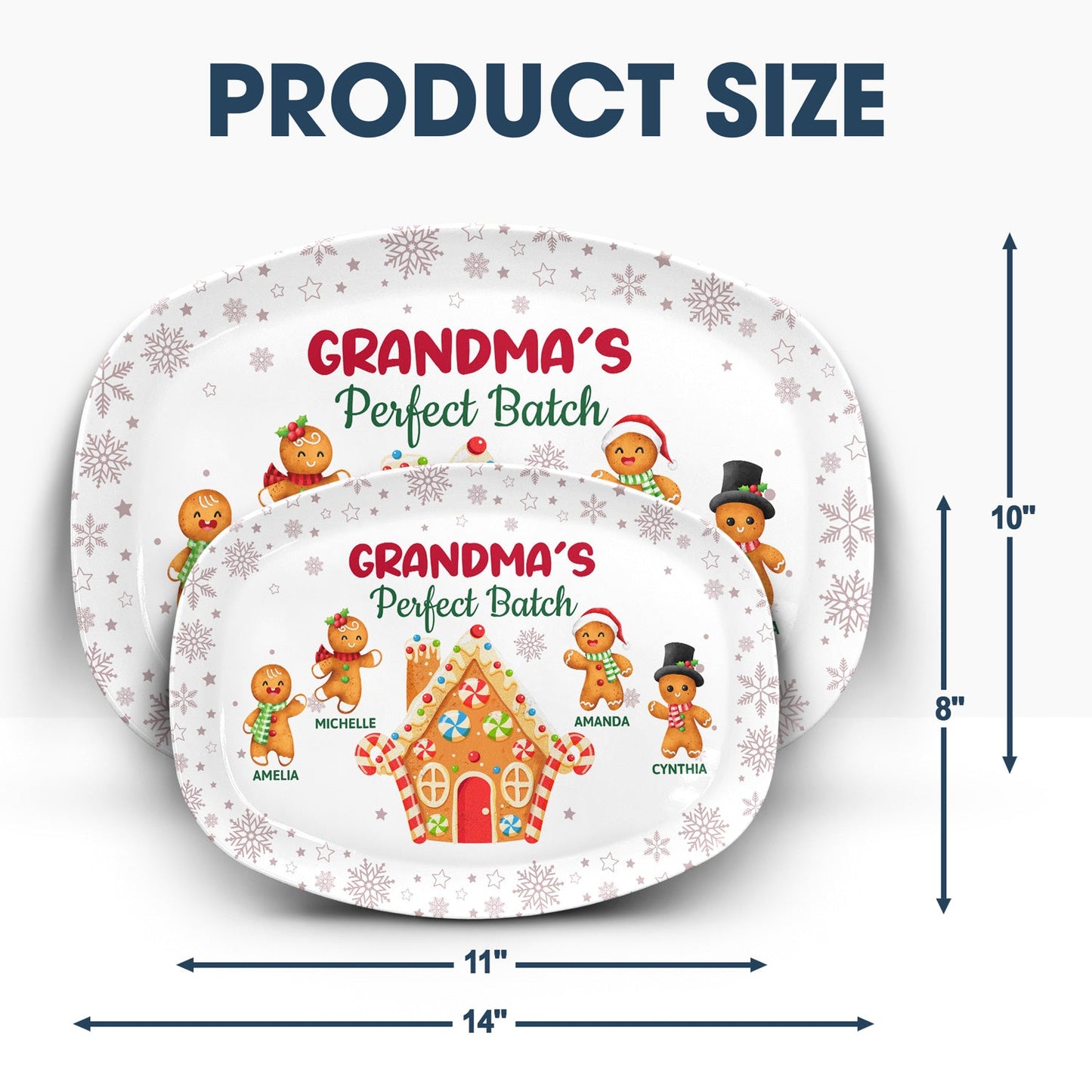 Grandma's Perfect Batch - Christmas, Loving Gift for Mom Grandma Family - Personalized Plate