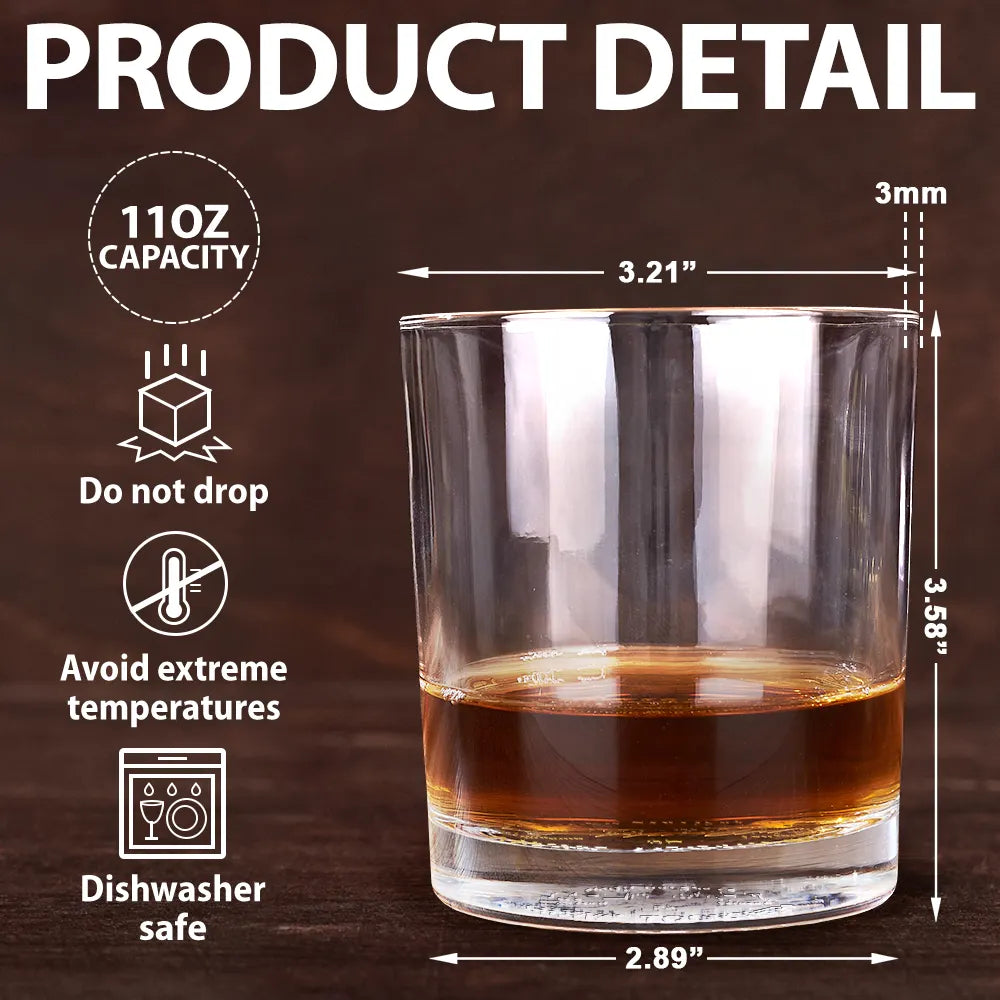 Never Too Far To Drink Together - Personalized Engraved Whiskey Glass