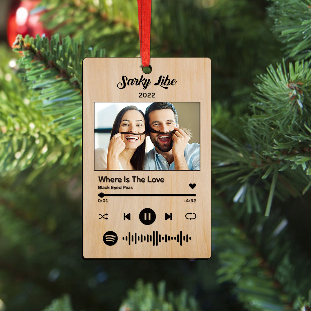 Custom Personalized Spotify Ornament Unique Gift for Christmas