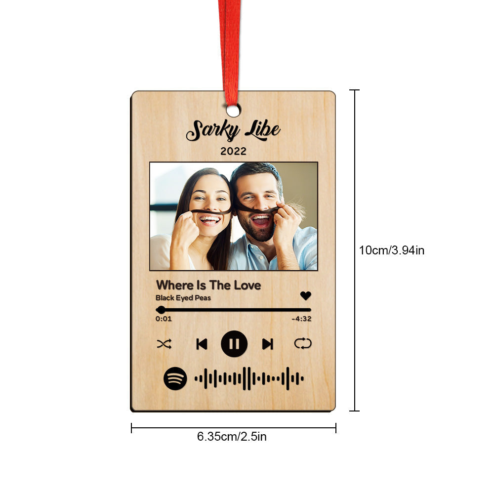 Custom Personalized Spotify Ornament Unique Gift for Christmas