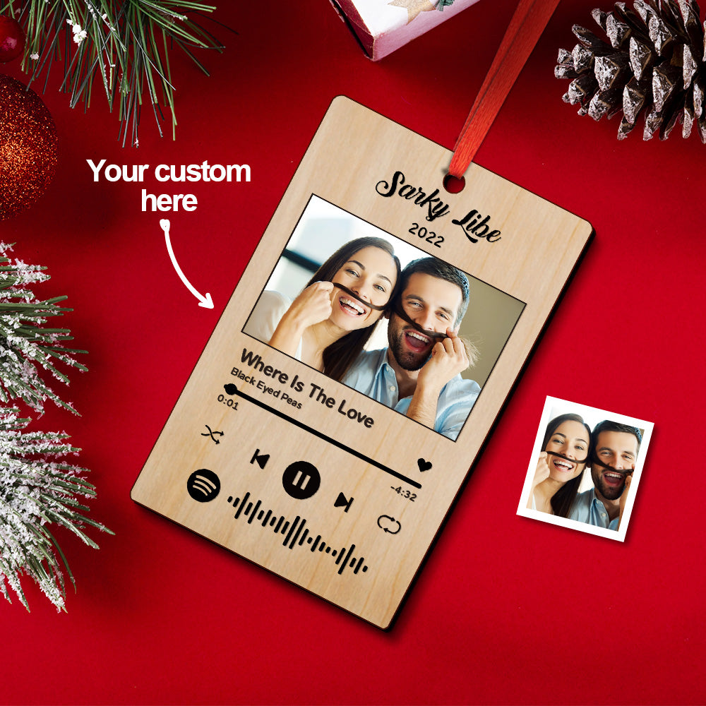 Custom Personalized Spotify Ornament Unique Gift for Christmas
