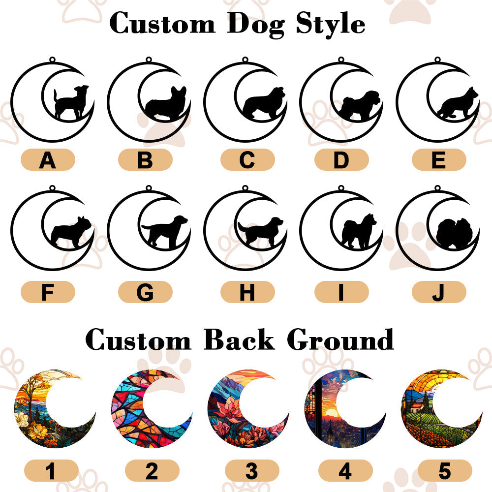 Personalized Pets Dog Memorial Suncatcher Ornament Loss of Sympathy Gift