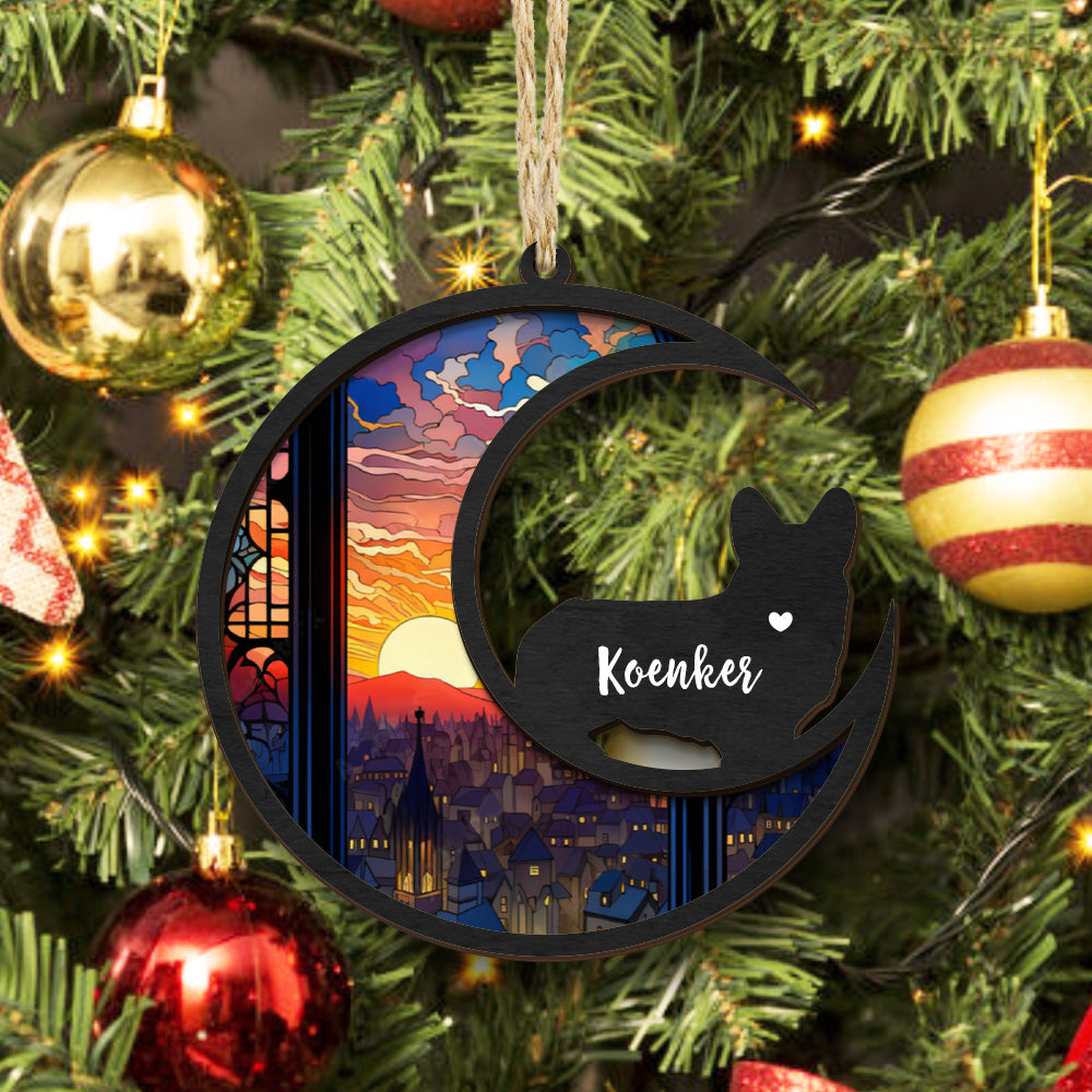 Personalized Pets Dog Memorial Suncatcher Ornament Loss of Sympathy Gift