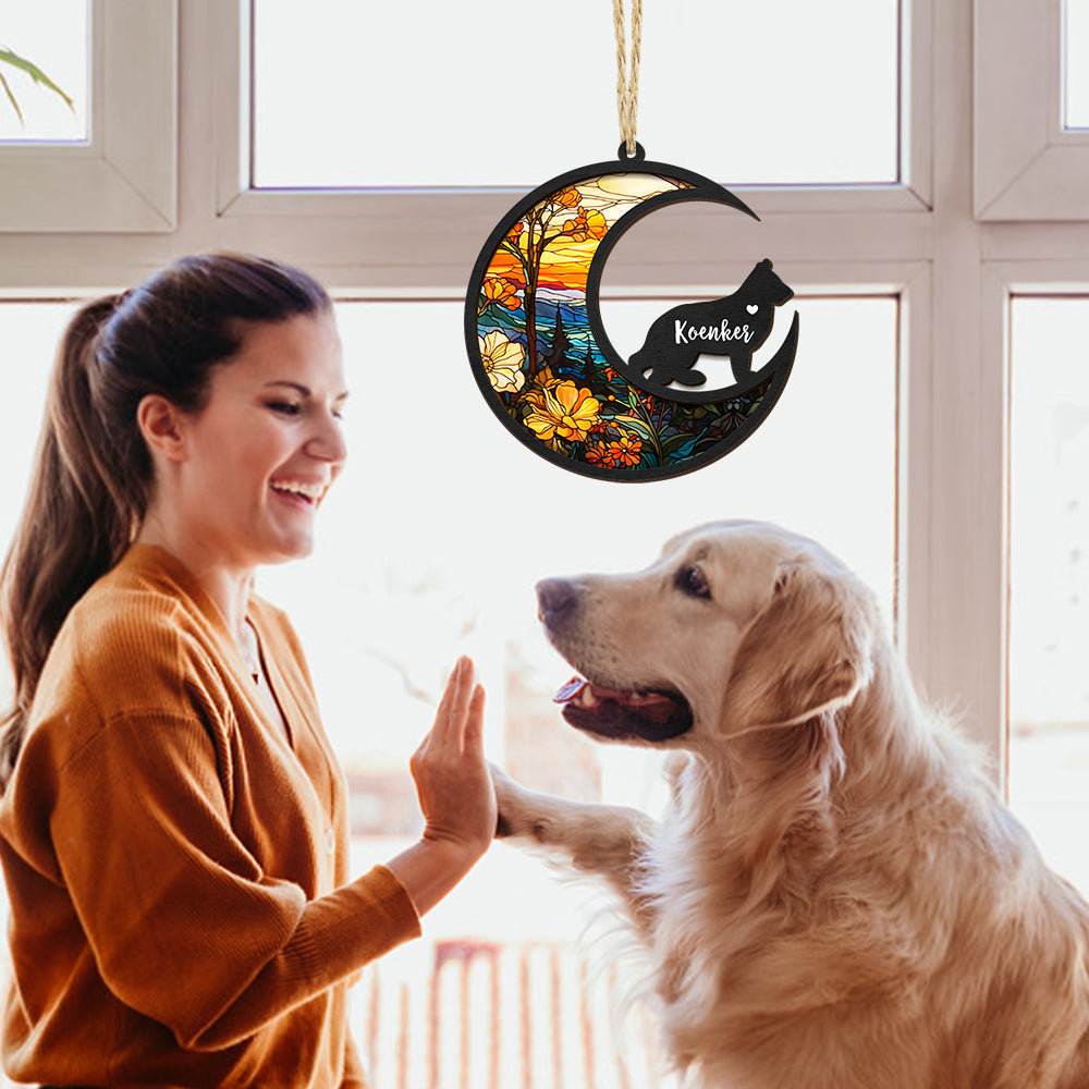 Personalized Pets Dog Memorial Suncatcher Ornament Loss of Sympathy Gift