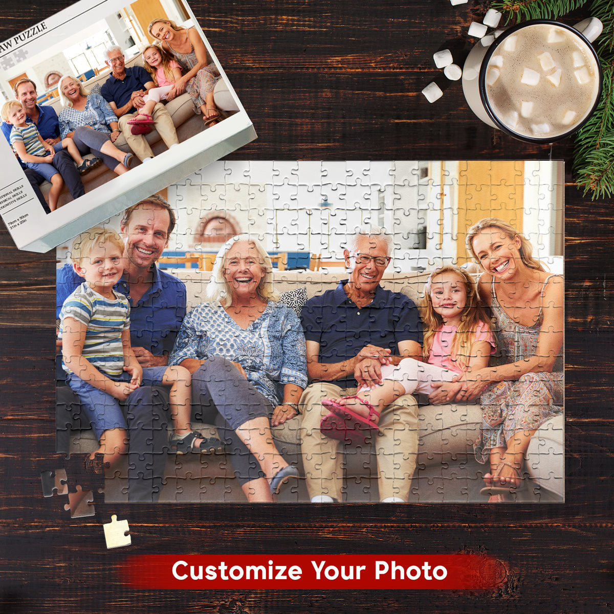 Beautiful Lovely Gifts for Grandparents - Personalized Photo Jigsaw Puzzle