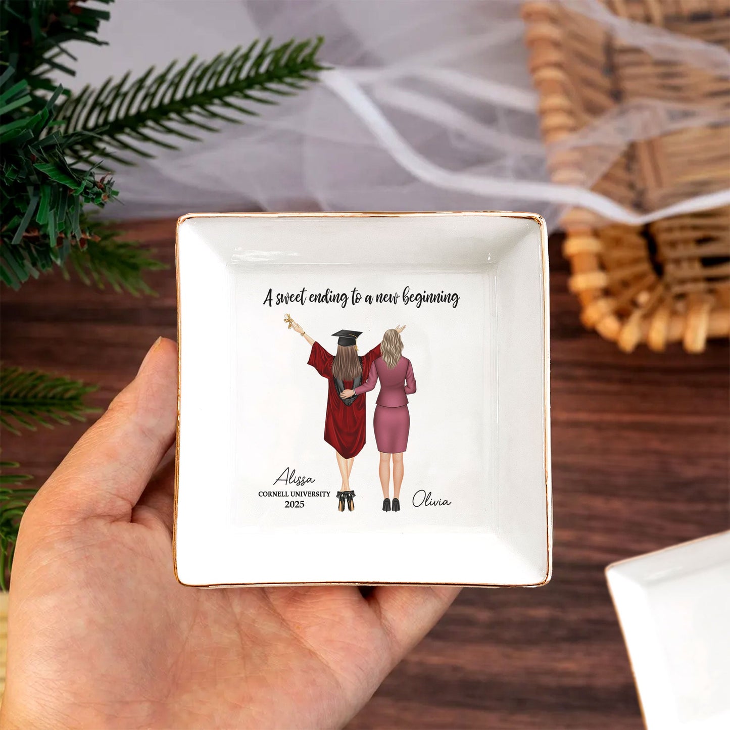 Graduation Gift A Sweet Ending To A New Beginning - Personalized Jewelry Dish