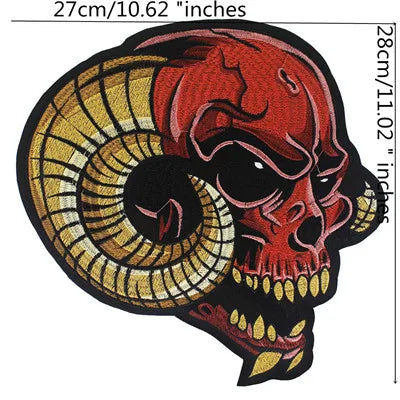 Dice Skull Patches Iron on Embroidered Patch for Clothes DIY Sewing Applique