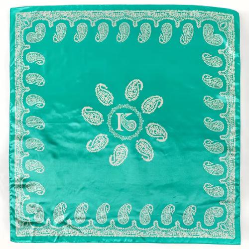 90cm Women Vintage Paisley Square Silk Shawls Printed Wraps Bandana Scarves